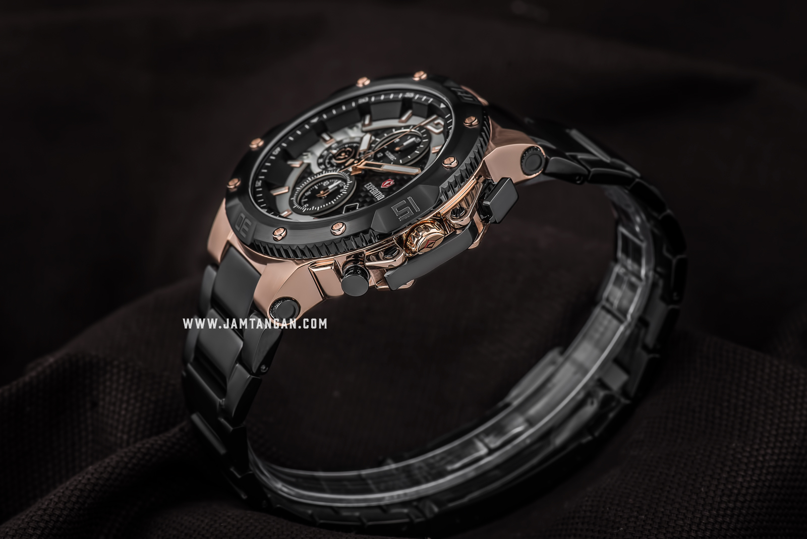 Expedition E 6751 MC BBRBA Chronograph Men Black Dial Black Stainless Steel Machtwatch